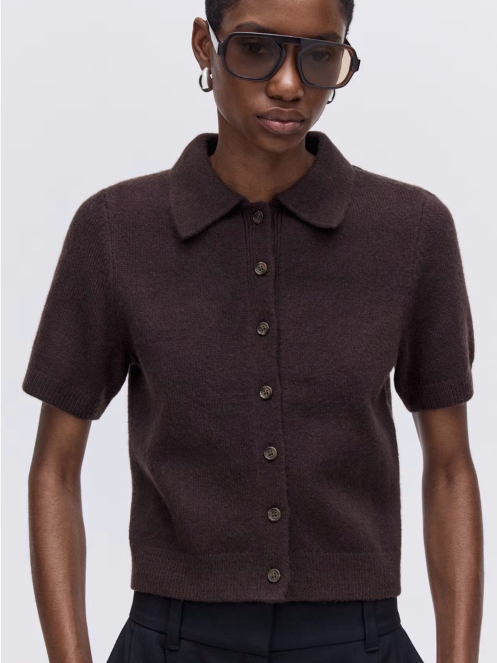 H&M Deep Brown Knit Sweater